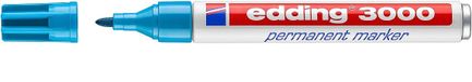 Edding 3000 Marqueur permanent bleu, rouge, blanc