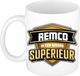 Bellatio Decorations Naam mok Remco - wit - Superieur - keramiek - 300 ml - collega beker - cadeau