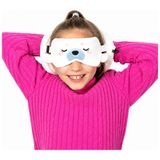 Puckator Relaxeazzz Reis set - Zeehond knuffel / reiskussen / slaapmasker - voor kinderen - in vliegtuig of auto