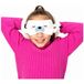 Puckator Relaxeazzz Reis set - Zeehond knuffel / reiskussen / slaapmasker - voor kinderen - in vliegtuig of auto