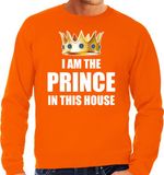 Bellatio Decorations Shoppartners Bv Koningsdag sweater / trui Im the prince in this house oranje voor heren L