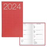 Idena Zakagenda 2024 Ladytimer Graphic rood, 87 x 153 mm, 128 pagina's, weekplanner met flexibele omslag, 11032
