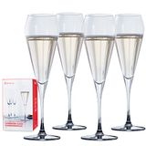 Spiegelau 4-delige set champagneglazen, loodvrij kristalglas, transparant, 4 stuks