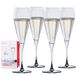 Spiegelau 4-delige set champagneglazen, loodvrij kristalglas, transparant, 4 stuks