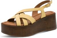 Tamaris - Dames - Plateau sandalen - Geel - Maat 38