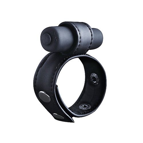 Ouch! Leather Cock Ring Black - 8714273303820