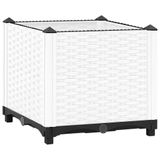 VidaXL Plantenbak verhoogd 40x40x38 cm polypropeen Wit