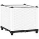 VidaXL Plantenbak verhoogd 40x40x38 cm polypropeen Wit