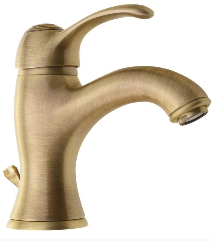 Sapho Kirke Wastafelmengkraan Brons met Pop-up Waste