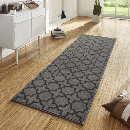Hanse Home Designer Loper Velours Basic Grijs 80x200cm