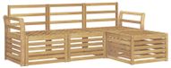 vidaXL Ensemble de canapés d'extérieur 4 pc Blanc Bois d'Acacia Massif