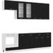 Maison Exclusive Lyon 8 Pc Chêne Noir Bois d'Ingénierie Unité de Cuisine
