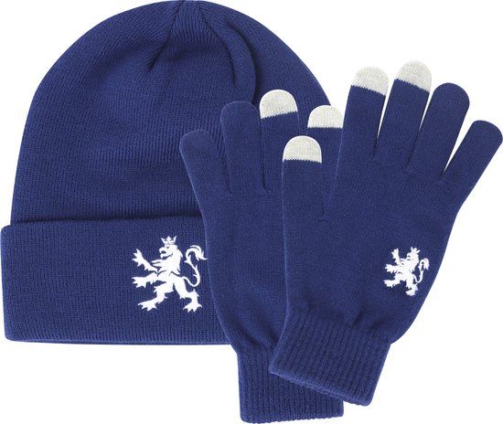O.Leo Beanie en Handschoenen Set Blauw S/M