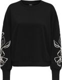 Only Trui Onlbrooke L/s O-neck Flower Swt Noo 15216364 Black/magnolia Dames Maat - S