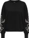 Only Trui Onlbrooke L/s O-neck Flower Swt Noo 15216364 Black/magnolia Dames Maat - S