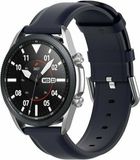 By Qubix - Classic leren bandje - Donkerblauw - Geschikt voor Xiaomi Mi Watch / Xiaomi Watch 2 / Xiaomi Watch S1 / S2 / S3 / S4 (47mm)