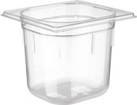 APS 82040 GN 1/6 container - polycarbonaat - transparant - 2,2 liter - 17,6 x 16,2 x 15 cm