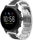 Strap-it Fossil Gen 5 bracelet en acier - argent/noir