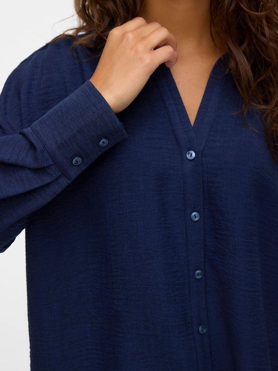 VERO MODA VMMELANEY QUEENY LS SHIRT WVN NOOS - Navy Blazer - XL - Women's Blouse