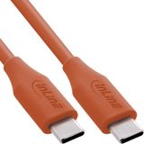InLine USB-C naar USB-C Kabel 100W 2m Papaya/Orange