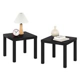 Furinno Bijzettafel, Engineered Wood, Zwart, Twee PER Pack