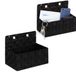 Relaxdays opbergmand hangend, set van 2, zwart