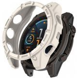 Merkloos / Sans marque Garmin Fenix 8 51mm Hoesje - TPU Bumper Case - Beige
