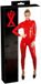 LateX Erotische Bondage Catsuit met Rits Sluiting bij Borsten en Kruis Spanning Verzekerd Maat L – Rood