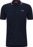 HUGO Polo Dinoso Bleu Coupe ajustée Coton Élasthanne Homme S