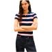 Tommy Hilfiger Tjw Slim Rib Ss Polo Dark Night Navy/multi Stripe Taille: XS