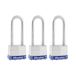 Master Lock Hangslot, gelamineerd stalen slot, 1-3/4 inch breed, 1TRILJ (Pack van 3-Keyed Alike), zilver