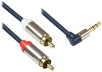 Alcasa GC-M0067 audio kabel 5 m 3.5mm 2 x RCA Blauw