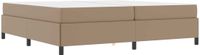 vidaXL Bedframe met matras Cappuccino 200 x 200 cm Stof
