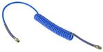 Spiraalslang, met 1/4 inch mannelijke BSPT-aansluiting, Blauw, Diam.ext 8 mm, Lang. 2m