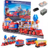 Mould King locomotive à vapeur télécommandée avec wagons, env. 1502 pièces – train RC en briques de construction, application et télécommande 2,4 GHz