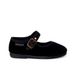Pisamonas Mary Janes velours avec boucle dorée antique