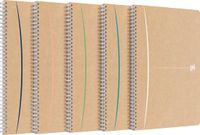 Oxford Touareg spiraalschrift, 180 bladzijden, ft A4, geruit 5 mm, geassorteerde kleuren 5 stuks