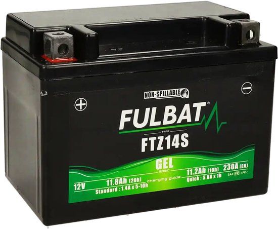 Fulbat YTZ14S Scooter Accu 12V 11.2Ah – Gel SLA Accu