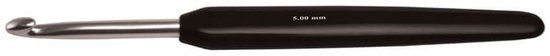 KnitPro Softgrip Haaknaald 5.0mm Zwart Aluminium
