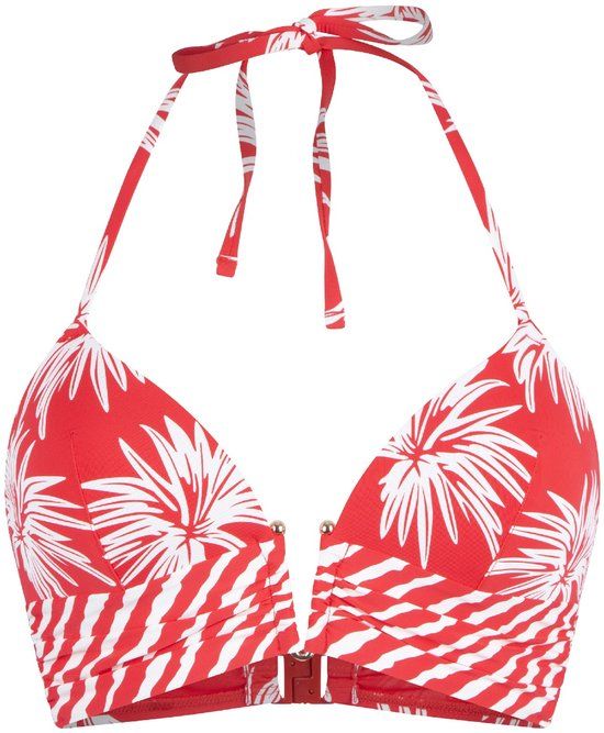 LingaDore Voorgevormde Triangel Bikini top Leaf stripe