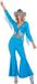 Wilbers Western Verkleedset Franjes Dames Azuurblauw - Maat 42