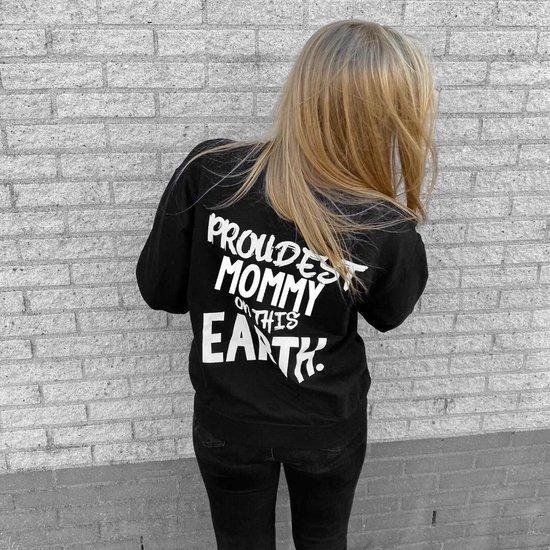 Sweater dames zwart voor mama Proudest Mommy on this Earth Maat XXL