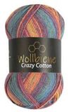 Wollbiene Crazy Cotton Haak- en Breigaren - Acryl/Katoen - Regenboog Pastel/5040 - 5 Bollen