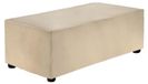 Solidchoice - Housse de pouf extensible pour pouf rectangulaire avec élastique, XL taupe