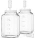 Cuve de fermentation verre - 5700 ml - Fermeture à air et couvercle à vis - 2 pièces
