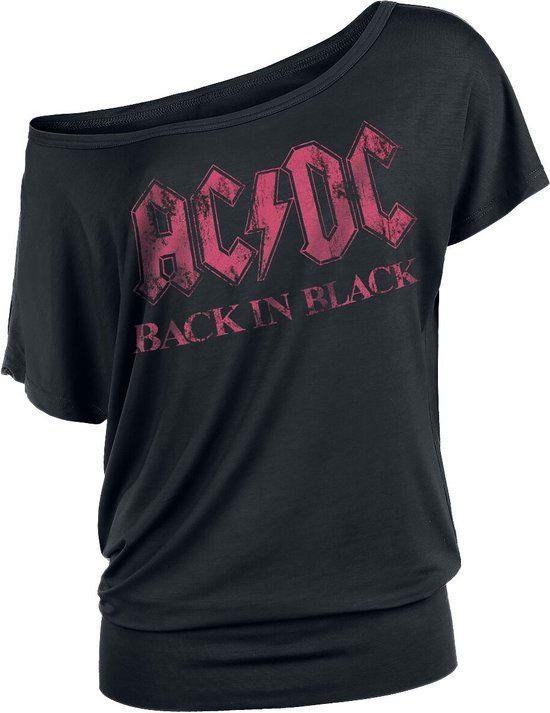 AC/DC Back In Dames T-shirt - zwart - XXL