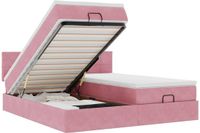 vidaXL - Bedframe - 160x200cm - Roze - Fluweel