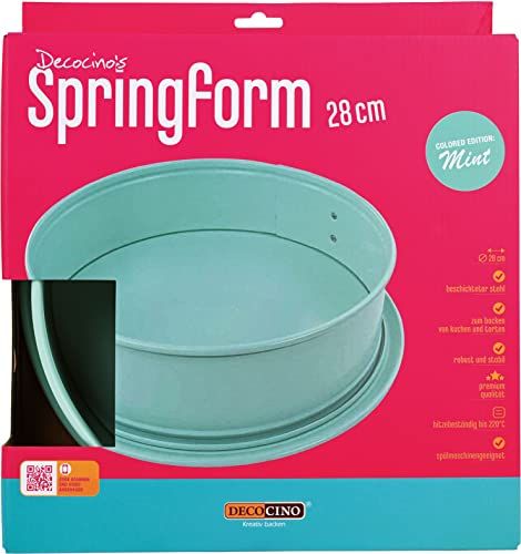Decocino Eetringen set van 4 met pers - 10 cm, 4 cm hoogte - roestvrij stalen dessertringen voor het bakken, vormen en lagen desserts, hamburgers pattys enz