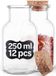 Praknu Pots à épices avec liège, 250 ml, set de 12