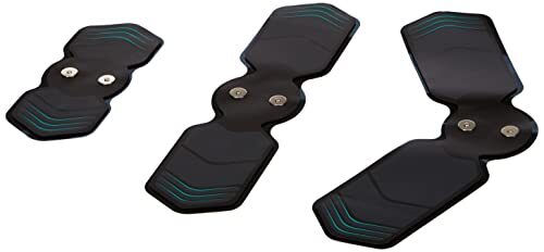 Eleeels M1P 3 stuks EMS-reservepads 25 x 11 cm, compatibel met full-body EMS-massageapparaat M1, herbruikbaar, zwart